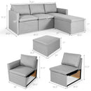 Convertible L-Shaped Sectional Sofa Couch with Reversible Chaise by DirectDeals