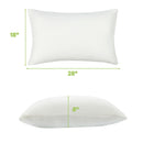 Set of 2 28 x18 Inch Shredded Memory Foam Bed Pillows with Bamboo Cooling Cover by LJGDeals