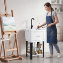 14.5 Gal Utility Sink with Rotating Faucet & Adjustable Legs by LJGDeals