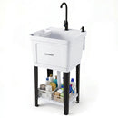 14.5 Gal Utility Sink with Rotating Faucet & Adjustable Legs by LJGDeals