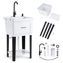 14.5 Gal Utility Sink with Rotating Faucet & Adjustable Legs by LJGDeals