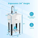 14.5 Gal Utility Sink with Rotating Faucet & Adjustable Legs by DirectDeals