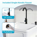 14.5 Gal Utility Sink with Rotating Faucet & Adjustable Legs by LJGDeals