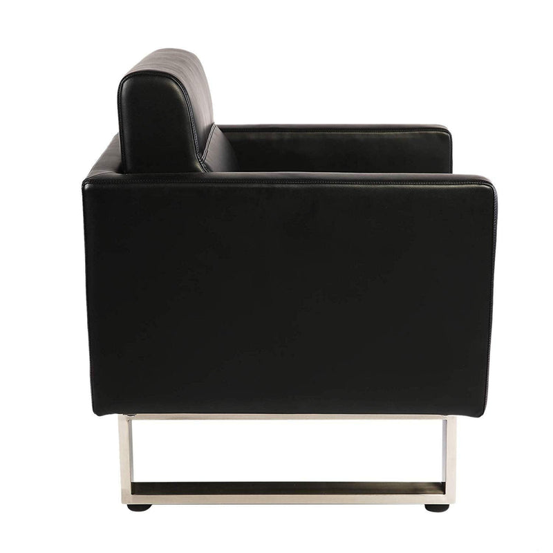 Guest Chair Office Reception Chair Leather Occasional Barrel Sofa Chairs Eco-Friendly PU Feather Luxury Soft Sponge