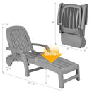 Adjustable Patio Sun Lounger with Weather Resistant Wheels by LJGDeals