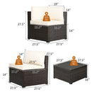 6 Pieces Patio Furniture Sofa Set with Cushions for Outdoor by LJGDeals