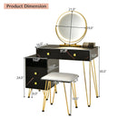 Modern Dressing Table with Storage Cabinet by LJGDeals