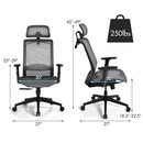 Height Adjustable Ergonomic High Back Mesh Office Chair with Hange by LJGDeals