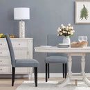 Set of 2 Fabric Upholstered Dining Chairs with Nailhead by DirectDeals