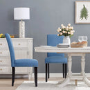 Set of 2 Fabric Upholstered Dining Chairs with Nailhead by LJGDeals