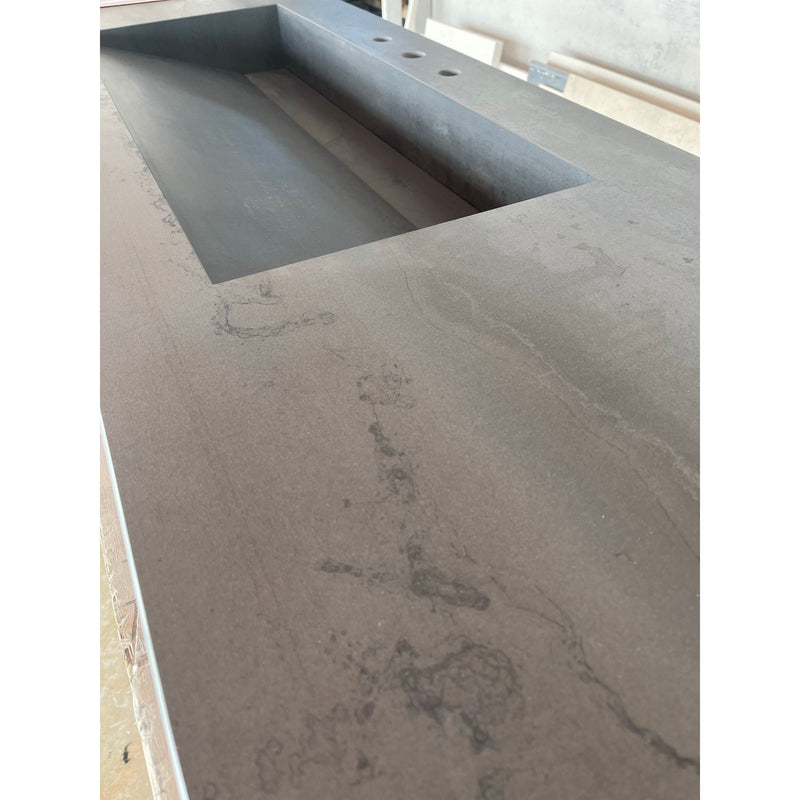 Metal Dark Engineered Porcelain Handcrafted Kitchen Bathroom Sink - Natural Stone Look, photo 13 of 21