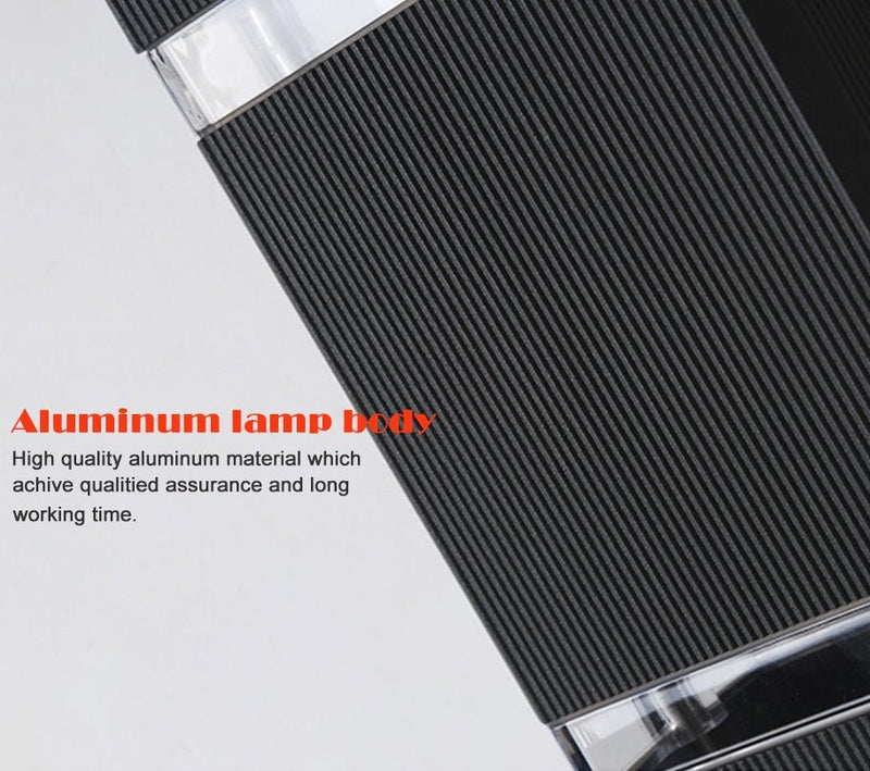 MIRODEMI® Modern Black Outdoor Aluminum Waterproof LED Wall Mounted Lamp For Villa
