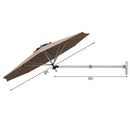 8ft Wall-Mounted Telescopic Folding Tilt Sun Shade Umbrella by LJGDeals