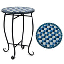 14" Mosaic Patio Accent Table with Metal Frame by DirectDeals