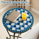 14" Mosaic Patio Accent Table with Metal Frame by LJGDeals