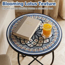 14" Mosaic Patio Accent Table with Metal Frame by DirectDeals