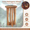 14 Inch Farmhouse End Table with Round Tray Top and Wood Cross Legs by LJGDeals