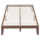 14 Inch Full Size Wood Platform Bed Frame with Wood Slat Support-Coffee