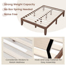 14 Inch Full Size Wood Platform Bed Frame with Wood Slat Support-Coffee