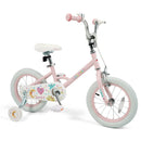 Kids Bike 12-18 Inch with Training Wheels - Pink Stars & Moon