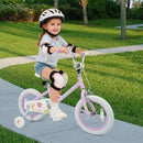 Kids Bike 12-18 Inch with Training Wheels - Purple
