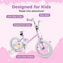 Kids Bike 12-18 Inch with Training Wheels - Purple