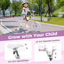 Kids Bike 12-18 Inch with Training Wheels - Purple