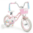 18-Inch Kids Bike Adjustable with Basket and Streamers Pink by LJGDeals
