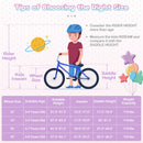 Kids Bike 12-20 Inch with Training Wheels & Basket Purple