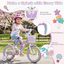 Kids Bike 12-20 Inch with Training Wheels & Basket Purple by LJGDeals