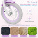 Kids Bike 12-20 Inch with Training Wheels & Basket Purple