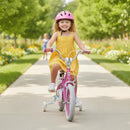Kids Bike 12-18 Inch with Training Wheels - Pink
