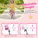 Kids Bike 12-18 Inch with Training Wheels - Pink