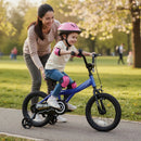 Kids Bike 14-Inch with Removable Training Wheels Navy by DirectDeals