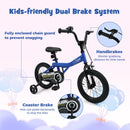 Kids Bike 14-Inch with Removable Training Wheels Navy