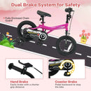 Kids Bike 14-Inch with Removable Training Wheels Pink by DirectDeals