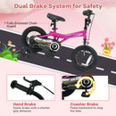 Kids Bike 14-Inch with Removable Training Wheels Pink