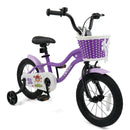 Kids Bike with Training Wheels 12-18 Inch - Purple