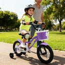 Kids Bike with Training Wheels 12-18 Inch - Purple by DirectDeals