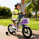 Kids Bike with Training Wheels 12-18 Inch - Purple