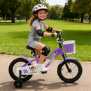 Kids Bike with Training Wheels 12-18 Inch - Purple