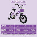 Kids Bike with Training Wheels 12-18 Inch - Purple by LJGDeals