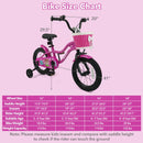 Kids Bike with Training Wheels 12-18 Inch - Magic Rose