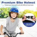 14 Inch Kids Bike White with Blue Helmet Protective Set by LJGDeals