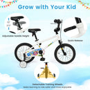 Kids Bike with Training Wheels 12-18 Inch White