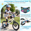 Kids Bike with Training Wheels 12-18 Inch White by LJGDeals