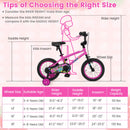 Kids Bike with Training Wheels 12-18 Inch Pink