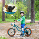 14 Inch Kid's Bike with Removable Training Wheels and Basket-Blue