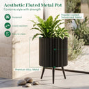 20-Inch Raised Metal Planter with Stand and Drainage Holes by LJGDeals