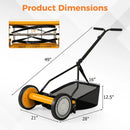 14 Inch Push Lawn Mower with 5 Steel Blades and Grass Catcher Bag by LJGDeals